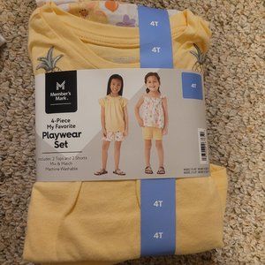 4- piece My Favorite Playwear Set Yellow Pineapple Toddler sizes